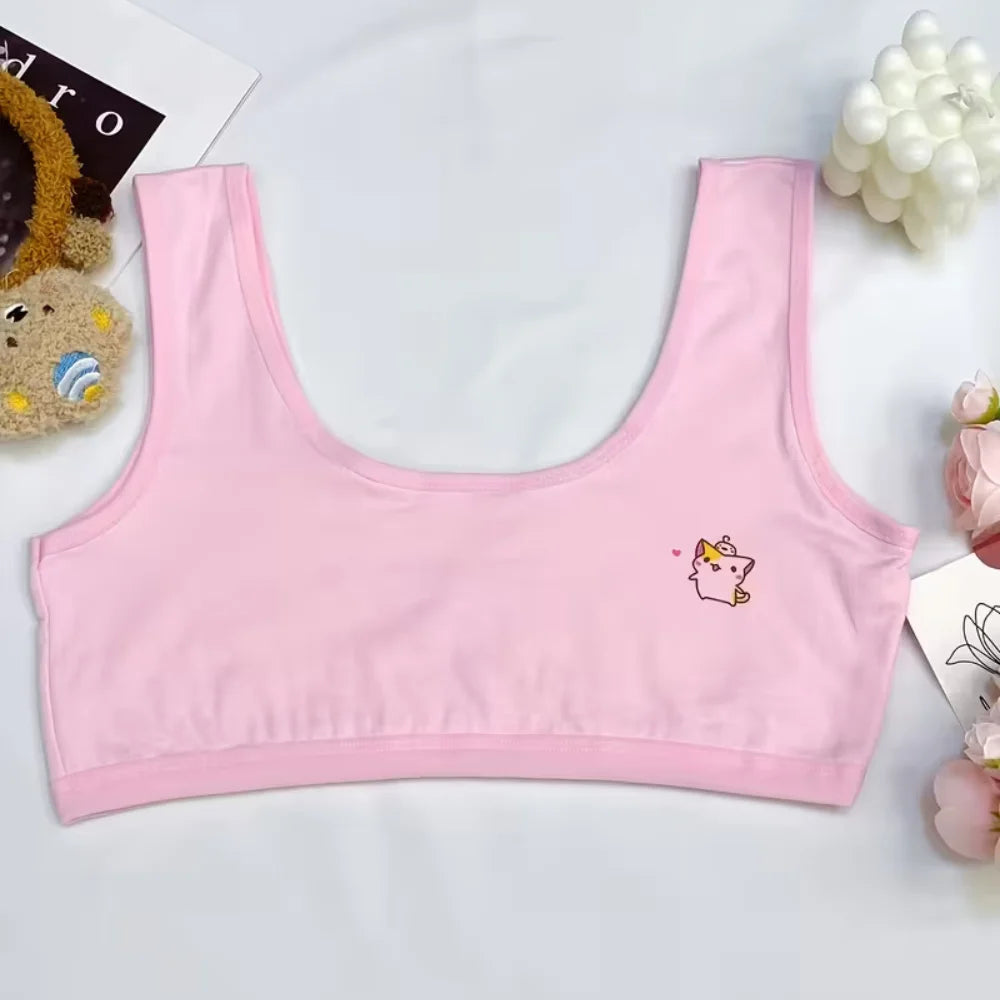 Pack Of 3 Teenage Girls Cotton Training Bra – Non Padded, Steel-Free Bra, Everyday Comfort